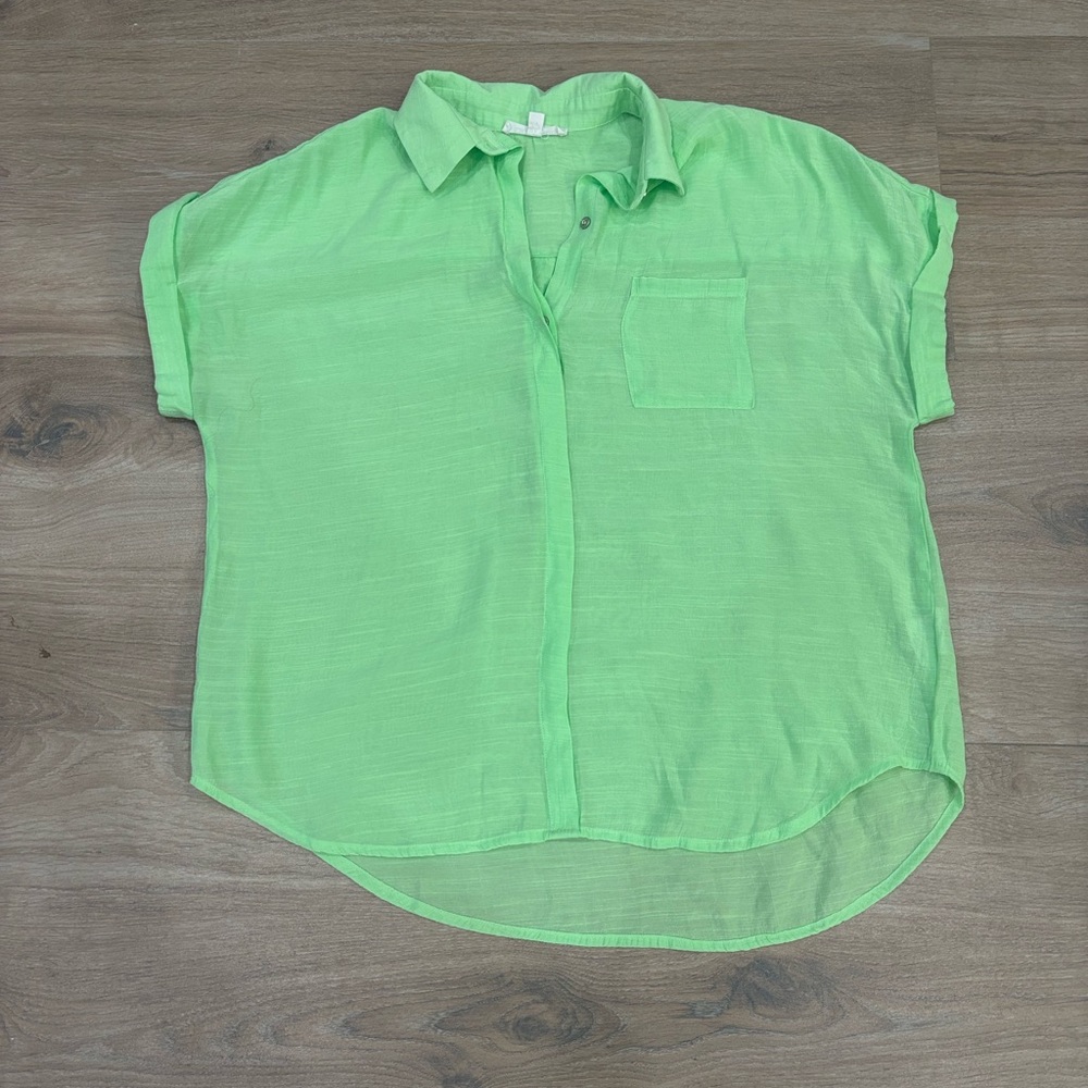 Lily Star Vibrant Green Short Sleeve Shirt